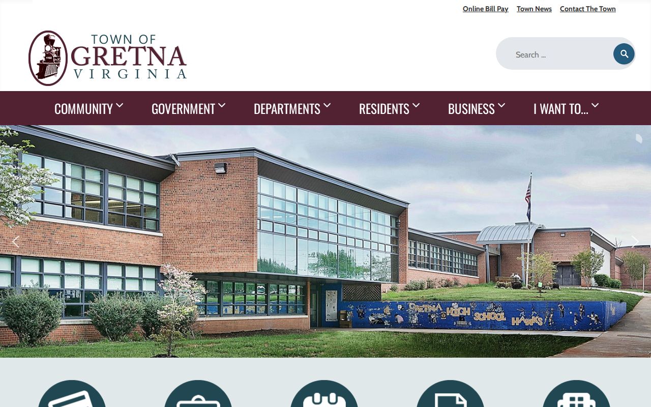 Official Town of Gretna website and town government information